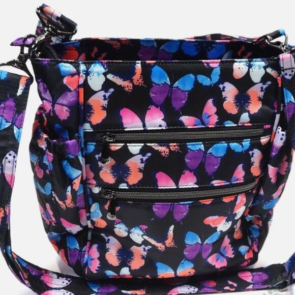 Lug Toss In Watercolor Butterflies - Like New! - Picture 2 of 5